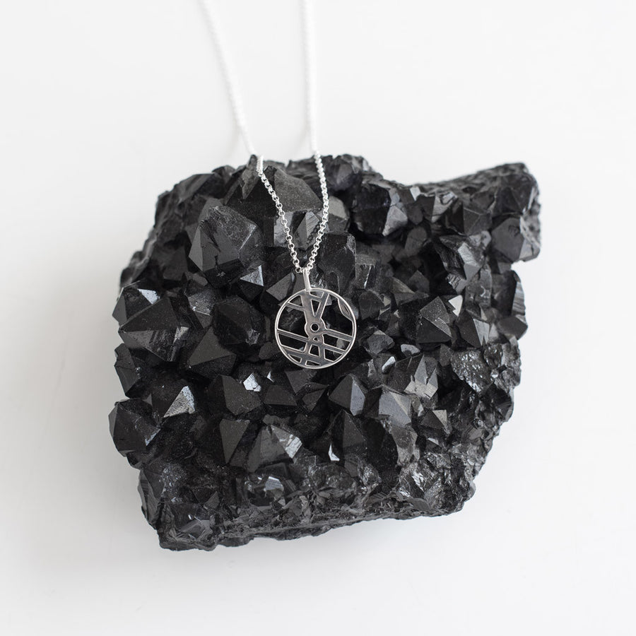 Medium Round Map Necklace