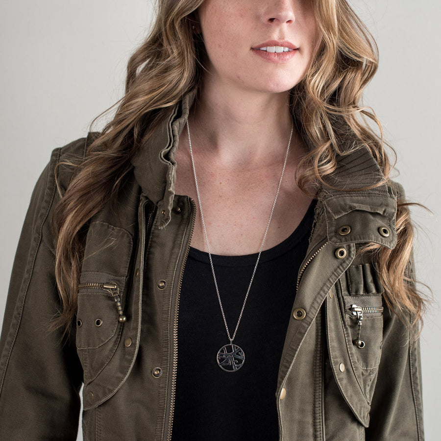 Custom Map Necklace - Large Round